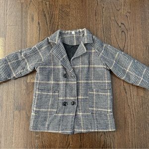Plaid lightweight peacoat